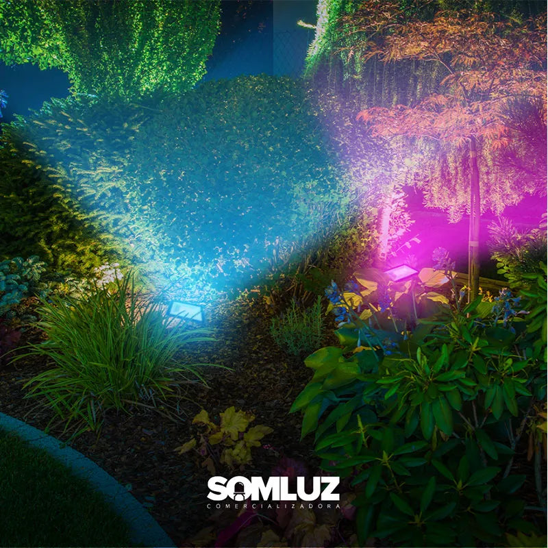 Reflector Led SMD 100w Exterior RGB (multicolor) con Control Remoto Lumicraft