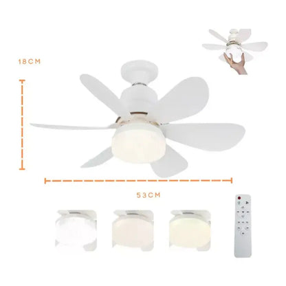 Foco Lampara Led Ventilador 40w Luz Cálida, Luz Blanca y Luz Neutra E27 Teco