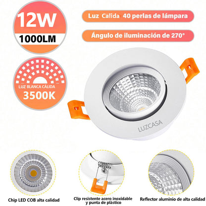 Empotrado Spot Led 12w Dirigible Luz Calida 3000k - THSC12W