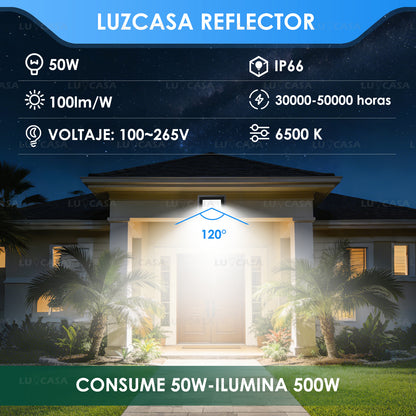 Reflector Led 50W Lampara Exterior IP66 Luz Blanco fria 5000LM XPG50W