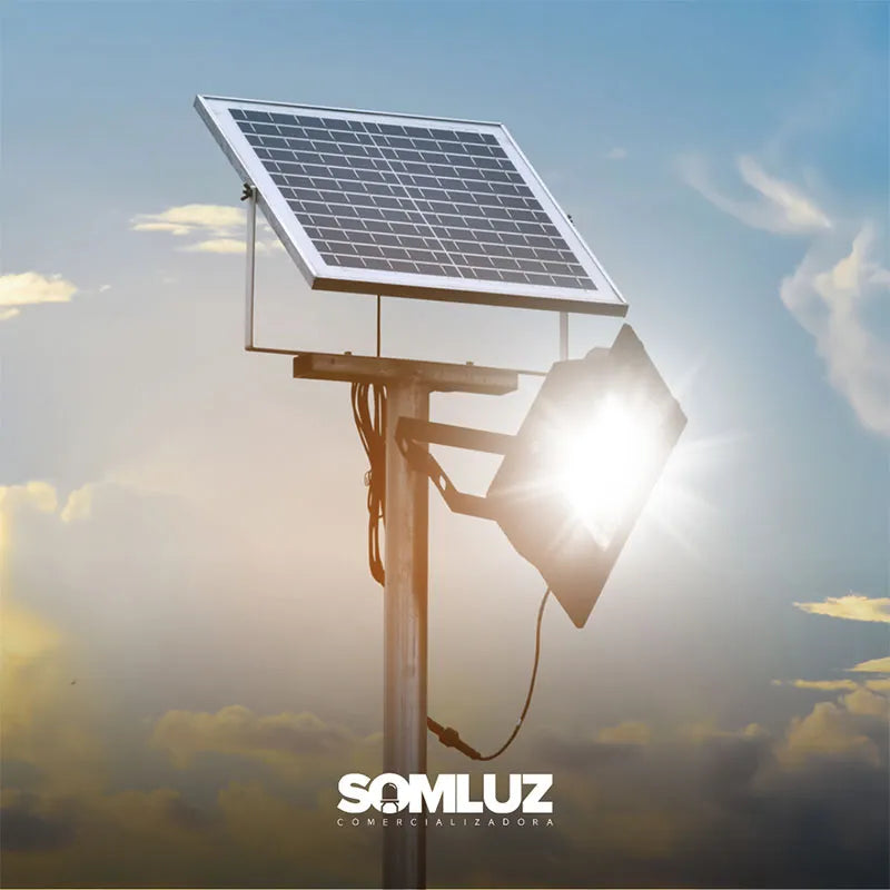 Reflector Led con Panel Solar 200W con Control remoto Lumicraft