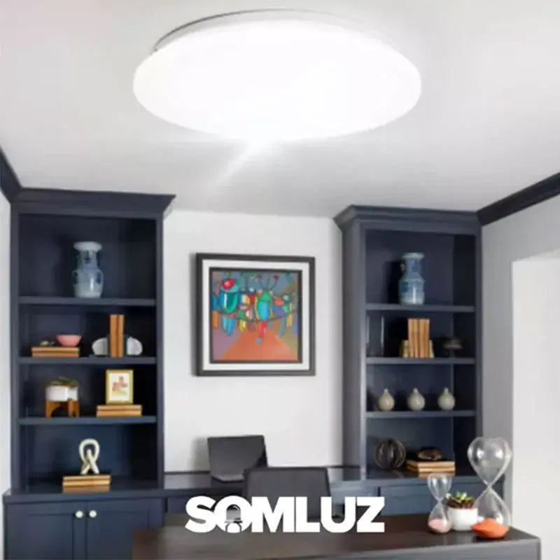 Lampara Plafón Led 18w Para Techo Luz Blanca Sobreponer 32cm Teco