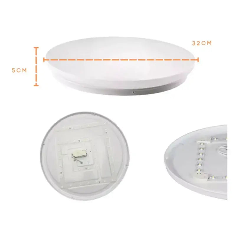 Lampara Plafón Led 18w Para Techo Luz Blanca Sobreponer 32cm Teco