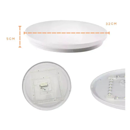 Lampara Plafón Led 18w Para Techo Luz Blanca Sobreponer 32cm Teco