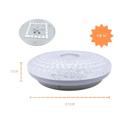 Lampara Plafón Led 18w Para Techo Luz Blanca Redonda Lumicraft