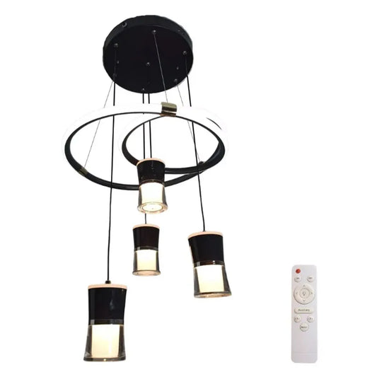 Candil Colgante Led 100w 3 Tonos de Luz, Atenuable con Control Remoto SomLuz