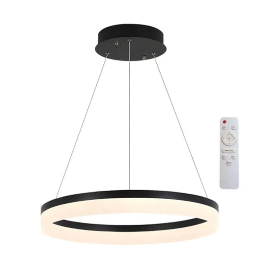 Candil Colgante Led de Cristal 100w 1 Aro, 3 Tonos de Luz Atenuable con Control Remoto SomLuz