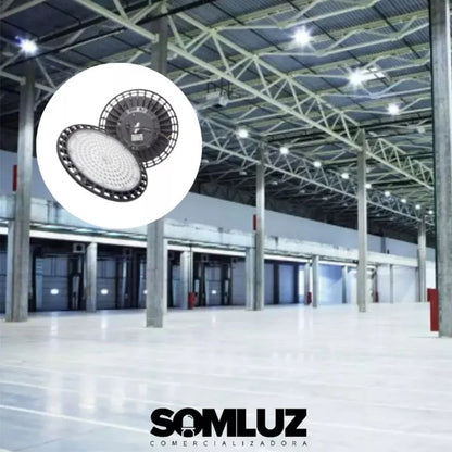 Lámpara Industrial tipo UFO de Led 100w IP65 Luz Blanca Lumicraft