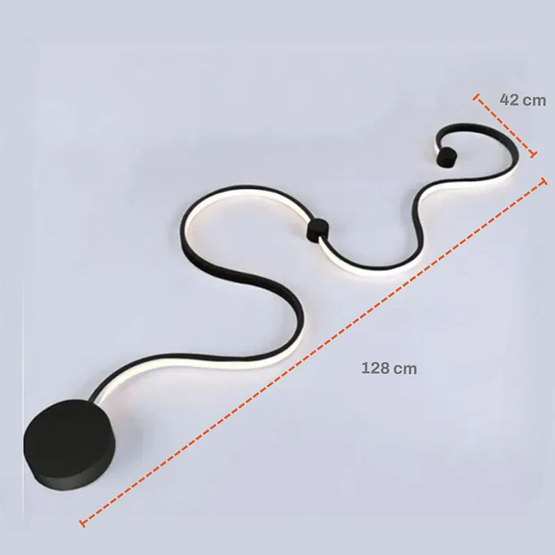 Lampara Arbotante para Pared de Led Curva 30w 3 Tonos de Luz  SomLuz