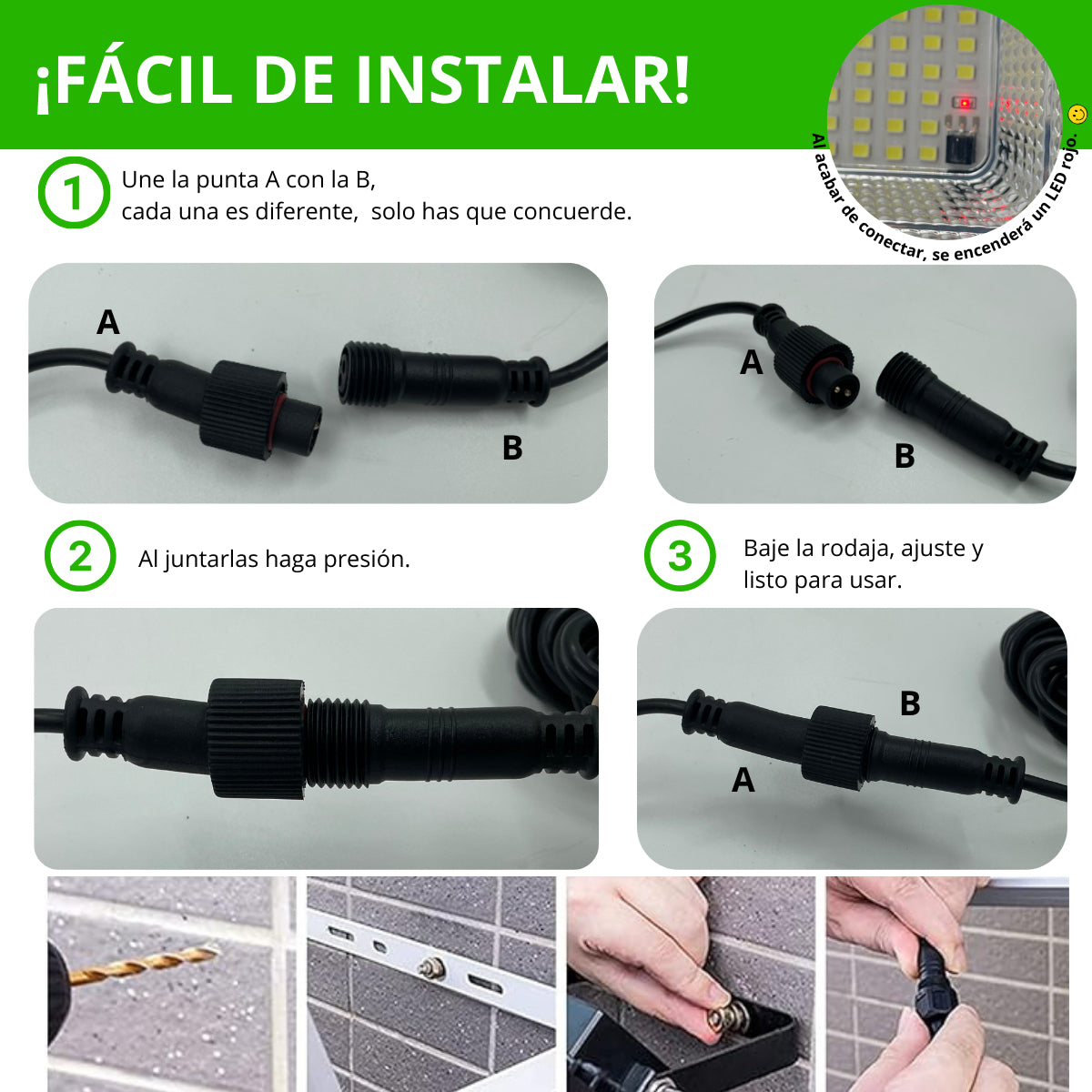 Reflector Solar Led Ip67 Exterior Con Control Remoto 6500k 100W / 200W /  300W / 400W -SJBP