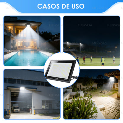 Reflector Led 300W Lampara Exterior IP66 Luz Blanco fria 30000LM XPG300W