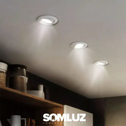 Empotrado Plafón Led 7w Spot Dirigible Plástico Kit 2pzs Aguiled