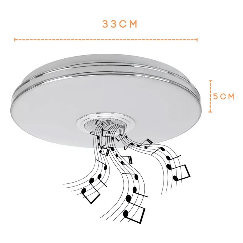 Lámpara de Techo 40w Led RGB vía Bluetooth con Bocina y Control Remoto Lumicraft