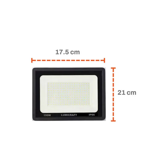 Reflector Led 150W Exterior Multivoltaje SMD Luz Blanco Frío Lumicraft