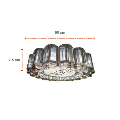 Plafón Cristal Led 48w Redondo 30cm 3 Tonos de Luz Atenuable con control remoto SomLuz