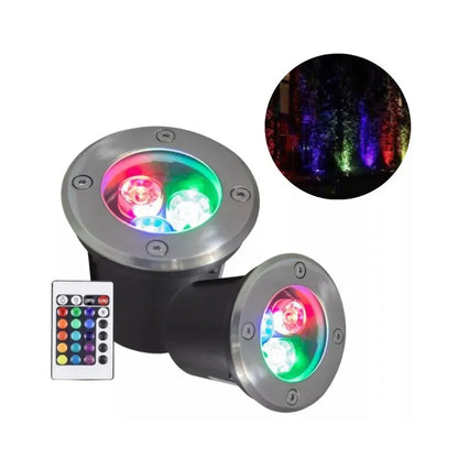 Lámpara de Piso Empotrable Led 3w RGB con Control Remoto Lumicraft