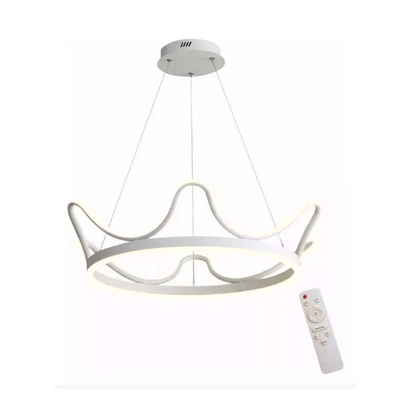 Lámpara Colgante de Led 100w 3 Tonos Dimeable Corona con Control Remoto SomLuz