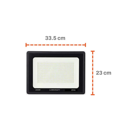 Reflector Led 200w Exterior Multivoltaje SMD Luz Blanco Frío Lumicraft