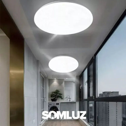 Lampara Plafón Led 36w Para Techo Luz Blanca Lisa 48cm Teco