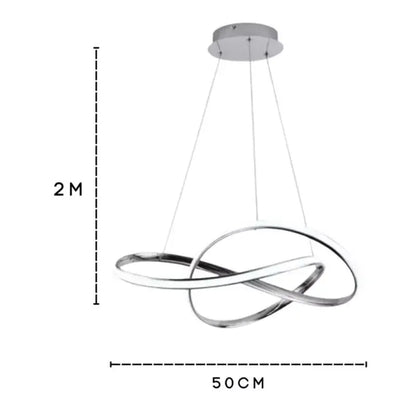 Candil Colgante Led de Cristal 100w Tipo Nudo, 3 Tonos de Luz Atenuable con Control Remoto SomLuz