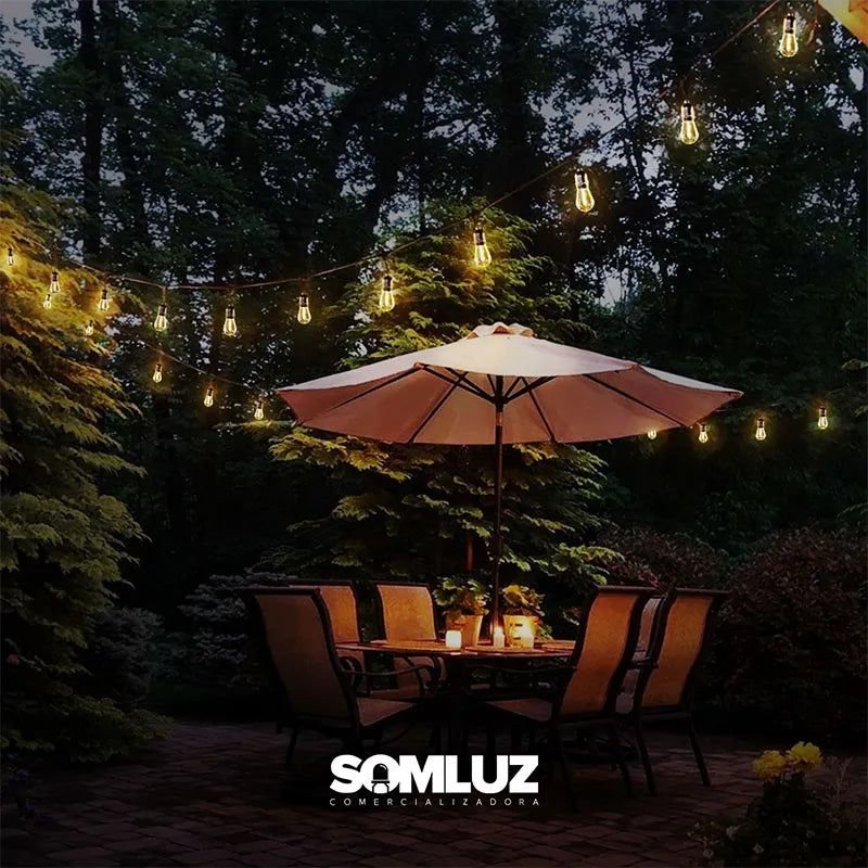 LUZCASA Foco Vintage Led Plástico S14 1W Luz Cálida 2700k E26 Kit 20pzs