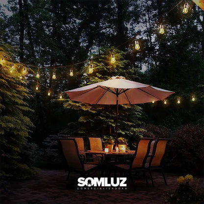 LUZCASA Foco Vintage Led Plástico S14 1W Luz Cálida 2700k E26 Kit 20pzs