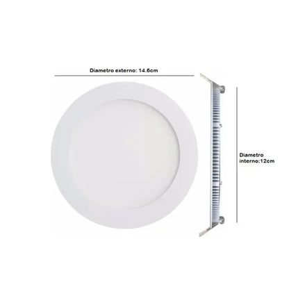 Lampara Led Empotrado Slim 9w Redondo Maigoo