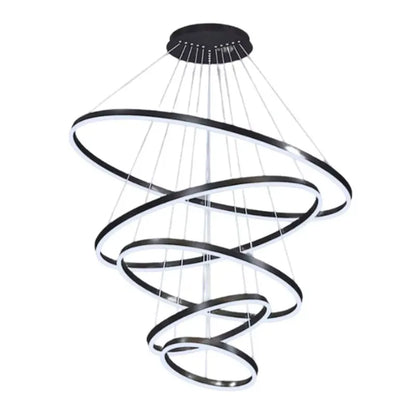 Candil Colgante 5 Aros de Led 100w 3 Tonos de Luz Atenuable con Control Remoto SomLuz