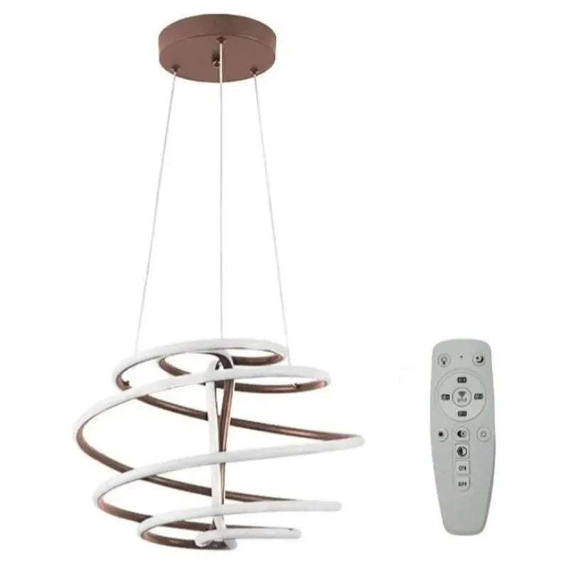 Candil Colgante Esfera de Led 100w 3 Tonos de Luz Atenuable con Control Remoto SomLuz