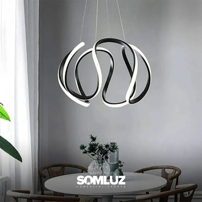 Candil Colgante Esfera de Led 100w 3 Tonos de Luz Atenuable con Control Remoto SomLuz