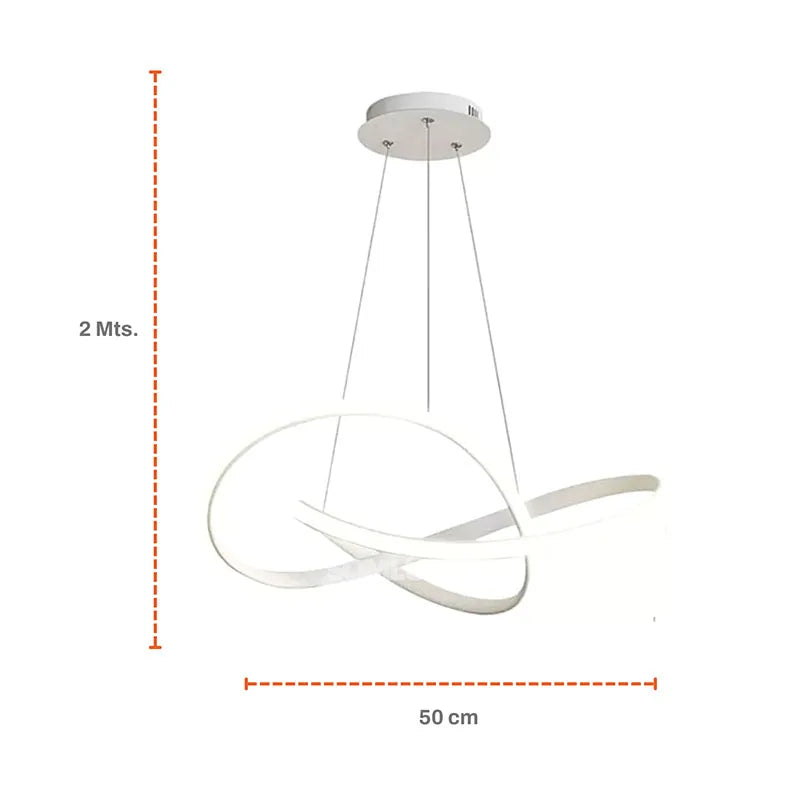 Candil Colgante Led 100w Tipo Nudo, 3 Tonos de Luz Atenuable con Control Remoto SomLuz