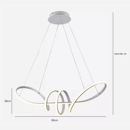 Candil Colgante Nudo de Led 100w 3 Tonos de luz Atenuable con control Remoto SomLuz