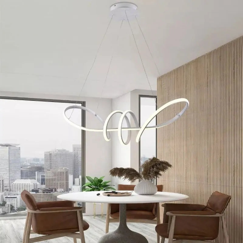 Candil Colgante Nudo de Led 100w 3 Tonos de luz Atenuable con control Remoto SomLuz