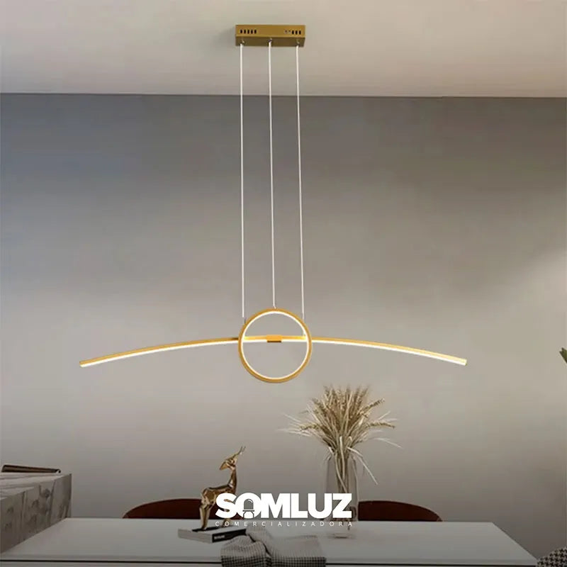 Candil Colgante de Led 100w 3 Tonos de Luz Atenuable con Control Remoto SomLuz