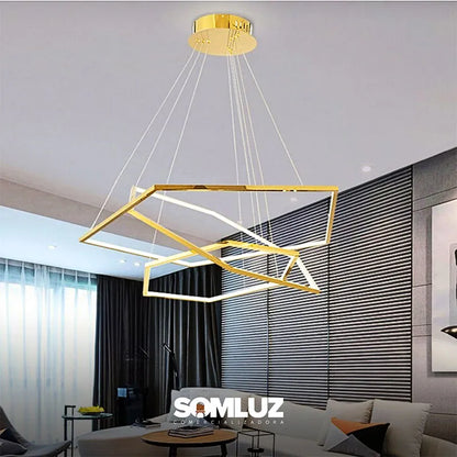 Candil Colgante de Led 100w 3 Tonos de Luz Atenuable con Control Remoto SomLuz