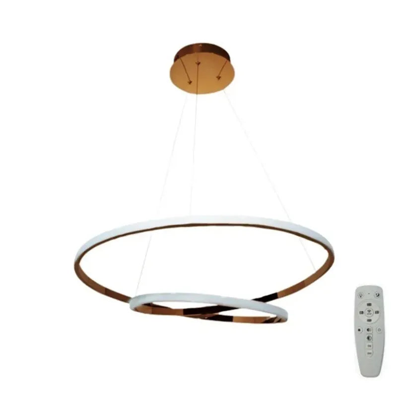 Candil Colgante de Led Espiral 100w 3 Tonos de Luz Atenuable con Control  SomLuz