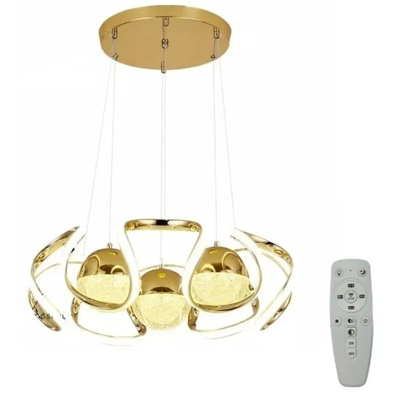 Candil Led Colgante Moderno 3 Tonos Dimeable + control Remoto