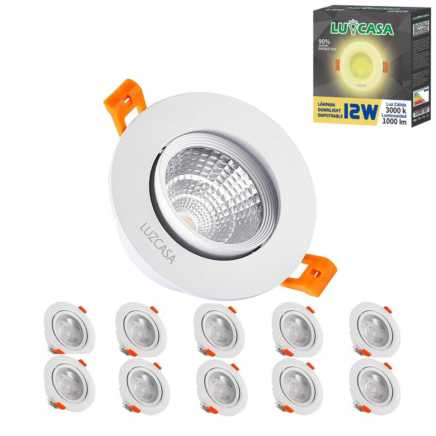 Empotrado Spot Led 12w Dirigible Luz Calida 3000k - THSC12W