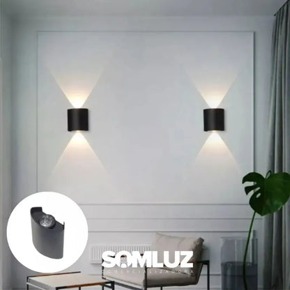 Lámpara Arbotante Led 4w de 2 Lupas Lumicraft