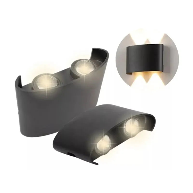 Lámpara Arbotante Led 8w de 4 Lupas Lumicraft