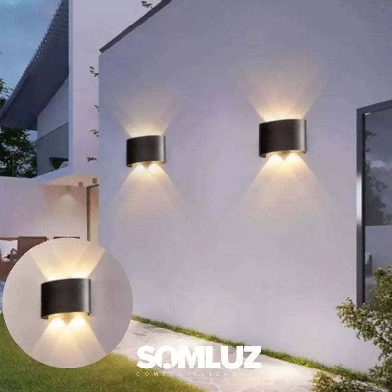 Lámpara Arbotante Led 8w de 4 Lupas Lumicraft