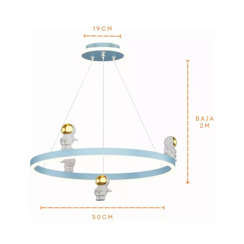 Lámpara Colgante Infantil de Led 100w 3 Tonos Dimeable con Control Remoto SomLuz