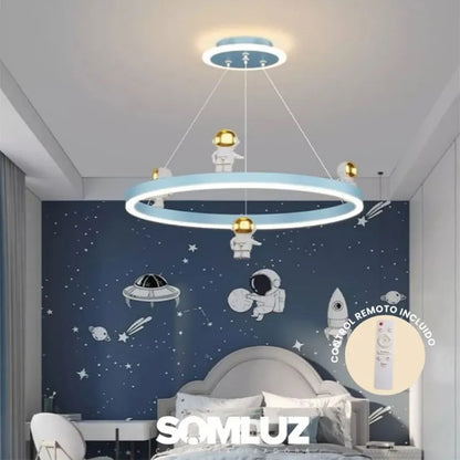 Lámpara Colgante Infantil de Led 100w 3 Tonos Dimeable con Control Remoto SomLuz