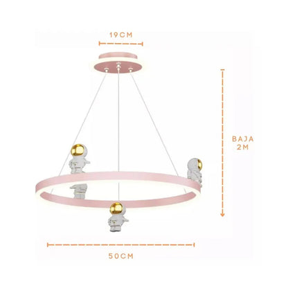 Lámpara Colgante Infantil de Led 100w 3 Tonos Dimeable con Control Remoto SomLuz