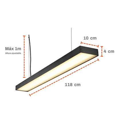 Lámpara Colgante Led Oficina Minimalista Led 54w Lumicraft