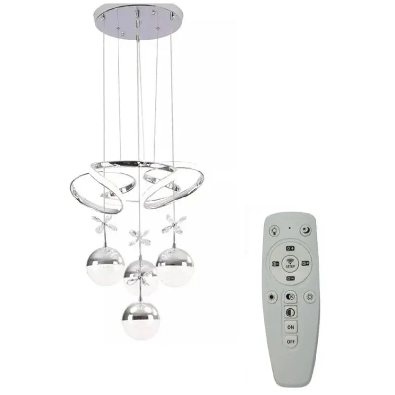 Lámpara Led Colgante Moderna 3 Tonos Dimeable + control Remoto