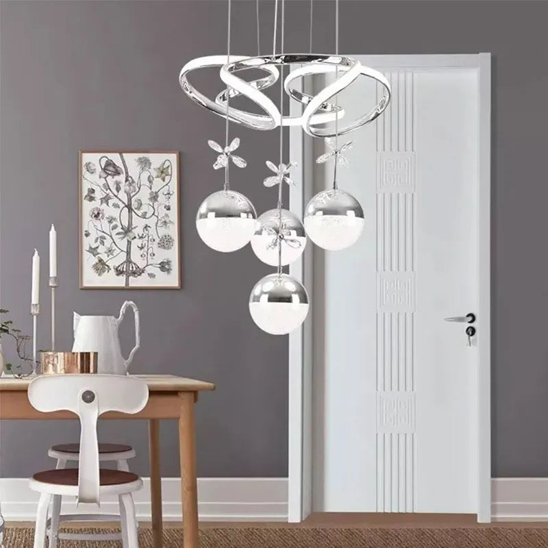 Lámpara Led Colgante Moderna 3 Tonos Dimeable + control Remoto