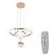 Lámpara Led Colgante Moderna Plata 3 Tonos + Control Remoto