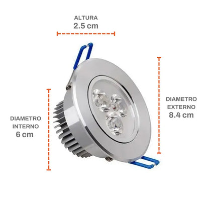 Lámpara Spot Led Dirigible 3w Aluminio Cálido o Blanco Lumicraft-Aguiled