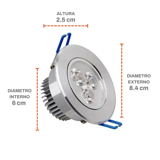 Lámpara Spot Led Dirigible 3w Aluminio Cálido o Blanco Lumicraft-Aguiled